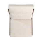 Sedie da pranzo senza braccioli in lino beige, set da 2