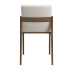 Sedie da pranzo senza braccioli in lino beige, set da 2