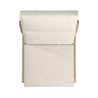 Sedie da pranzo senza braccioli in lino beige, set da 2