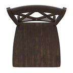 Sedia da pranzo in legno senza braccioli con doppio schienale a X, vari colori, set da 2
