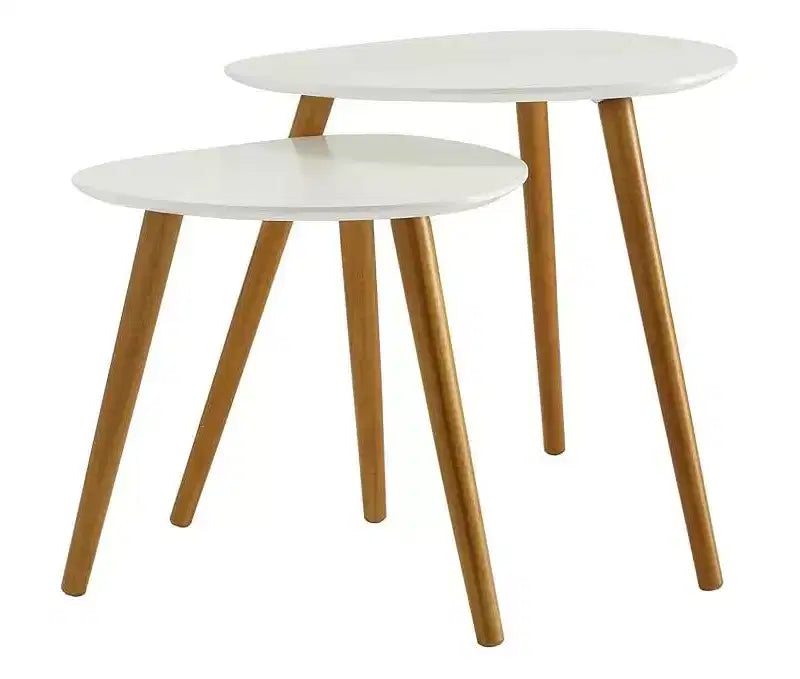 Tavolino rettangolare in legno a C, multicolore, 1 pezzo