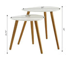 Tavolino rettangolare in legno a C, multicolore, 1 pezzo