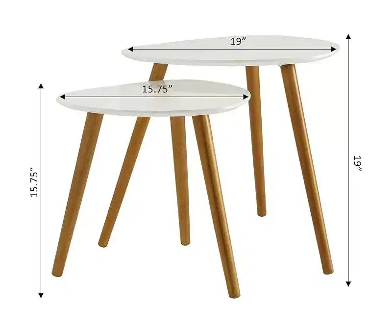 Tavolino rettangolare in legno a C, multicolore, 1 pezzo