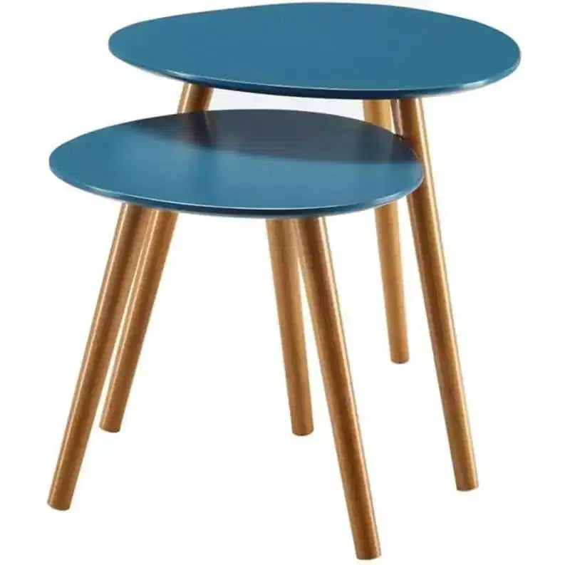 Tavolino rettangolare in legno a C, multicolore, 1 pezzo