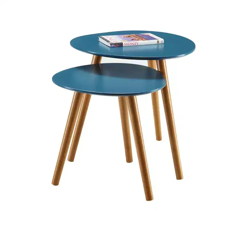 Tavolino rettangolare in legno a C, multicolore, 1 pezzo