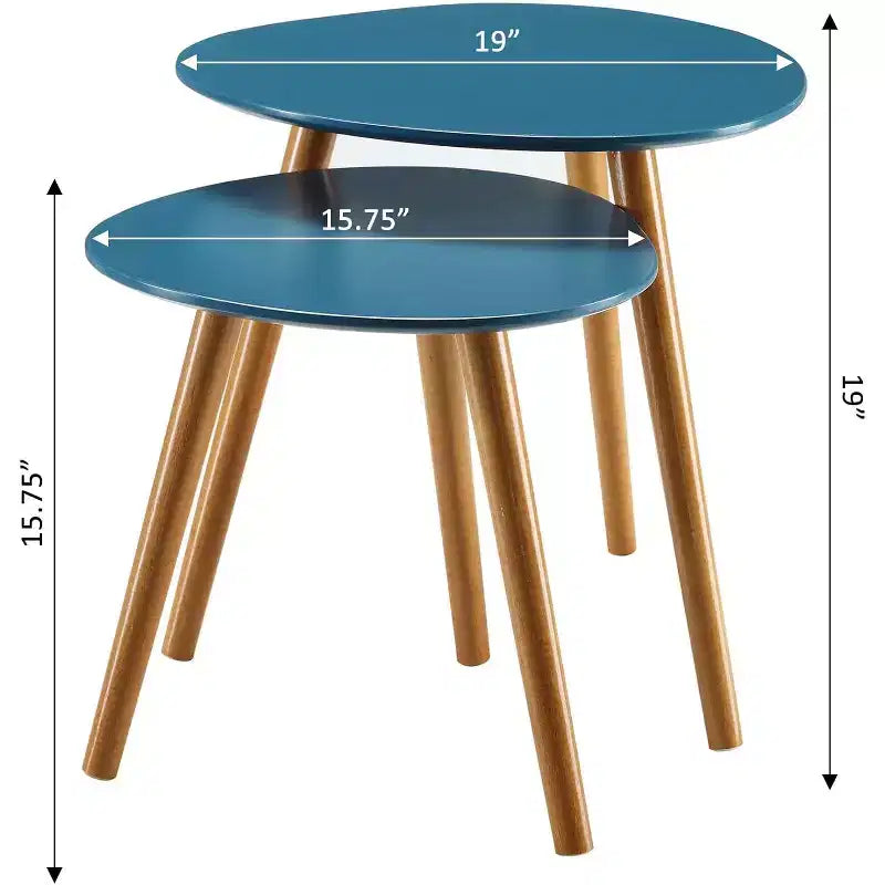 Tavolino rettangolare in legno a C, multicolore, 1 pezzo