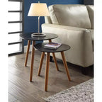 Tavolino rettangolare in legno a C, multicolore, 1 pezzo