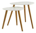 Tavolino rettangolare in legno a C, multicolore, 1 pezzo