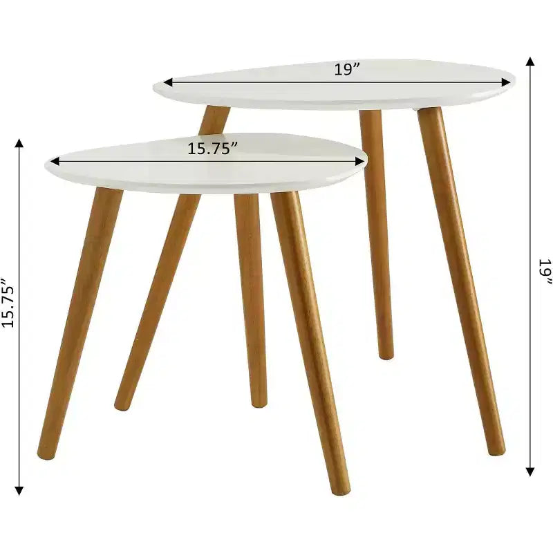 Tavolino rettangolare in legno a C, multicolore, 1 pezzo