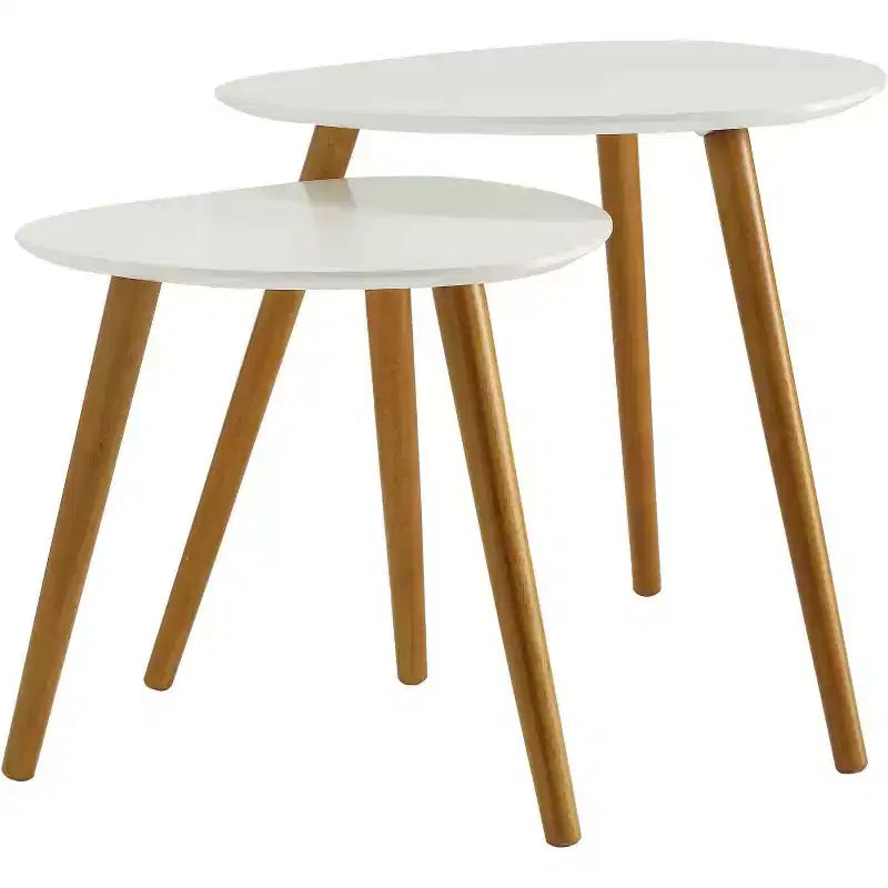 Tavolino rettangolare in legno a C, multicolore, 1 pezzo