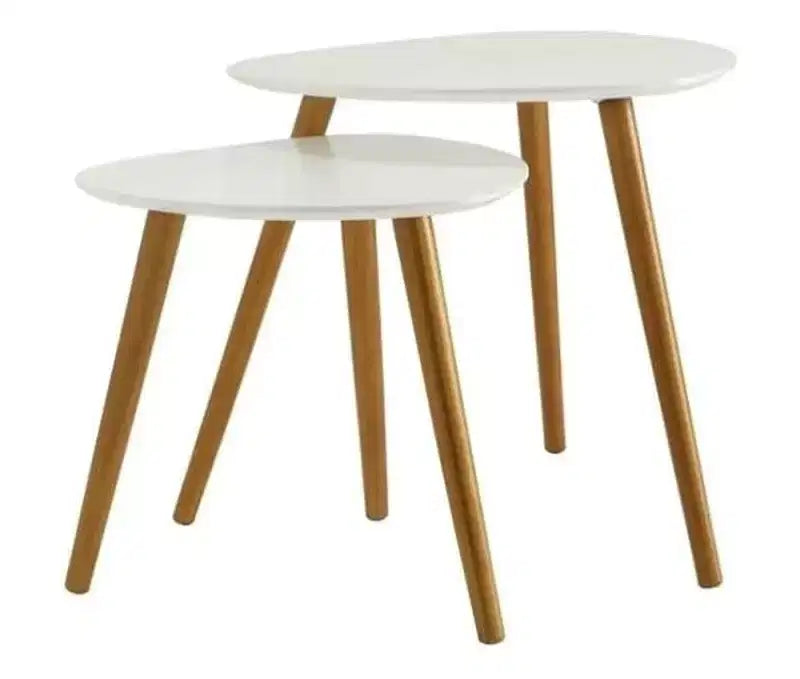 Tavolino rettangolare in legno a C, multicolore, 1 pezzo