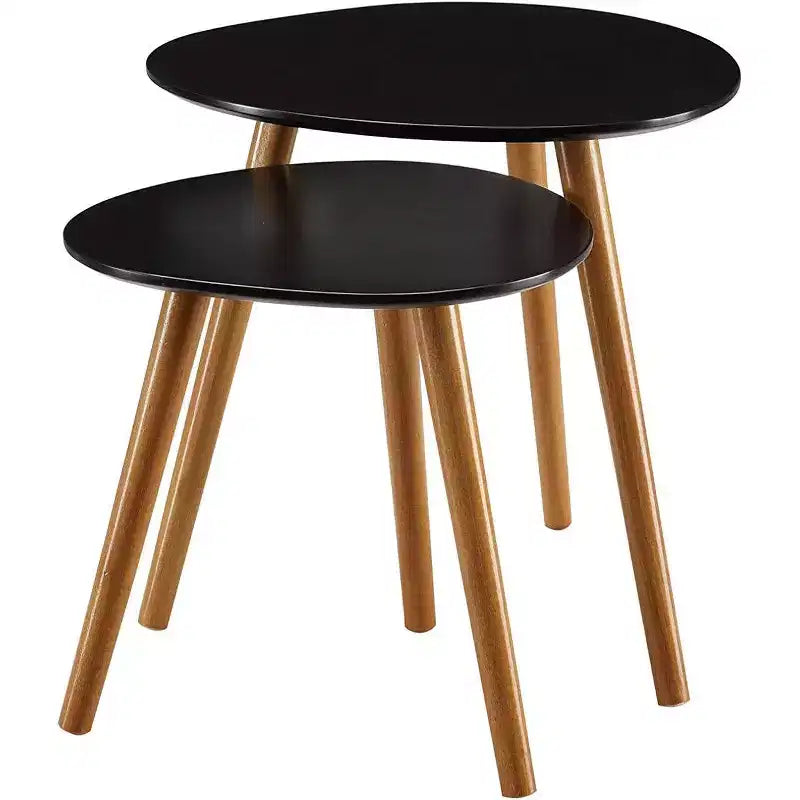 Tavolino rettangolare in legno a C, multicolore, 1 pezzo