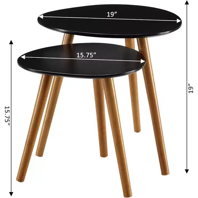 Tavolino rettangolare in legno a C, multicolore, 1 pezzo