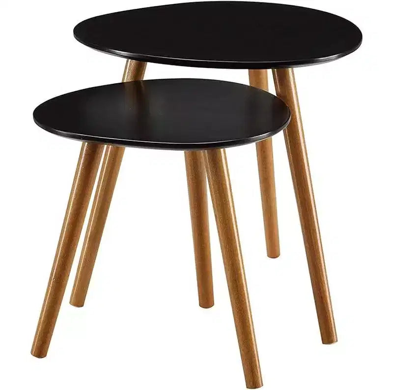 Tavolino rettangolare in legno a C, multicolore, 1 pezzo