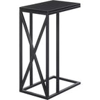 Tavolino rettangolare in legno a C, multicolore, 1 pezzo