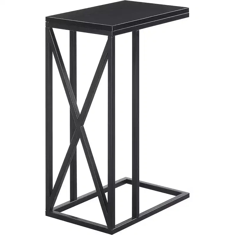 Tavolino rettangolare in legno a C, multicolore, 1 pezzo