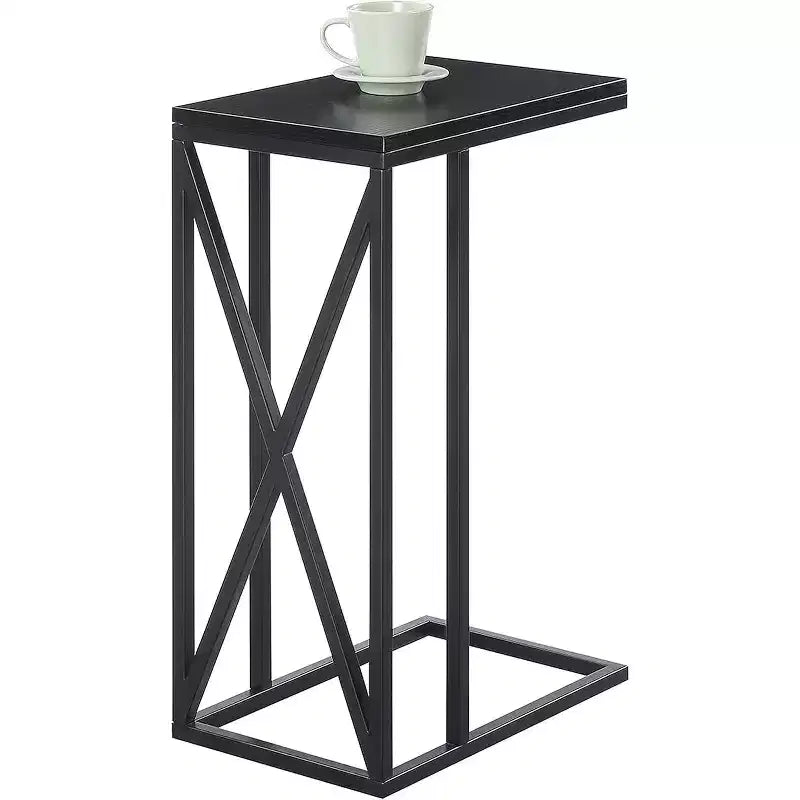 Tavolino rettangolare in legno a C, multicolore, 1 pezzo