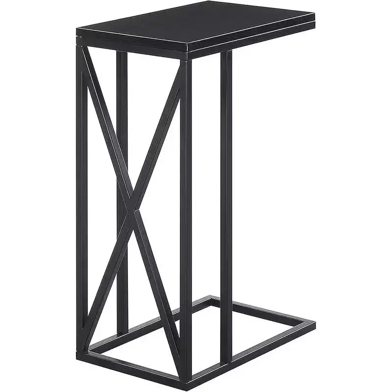 Tavolino rettangolare in legno a C, multicolore, 1 pezzo