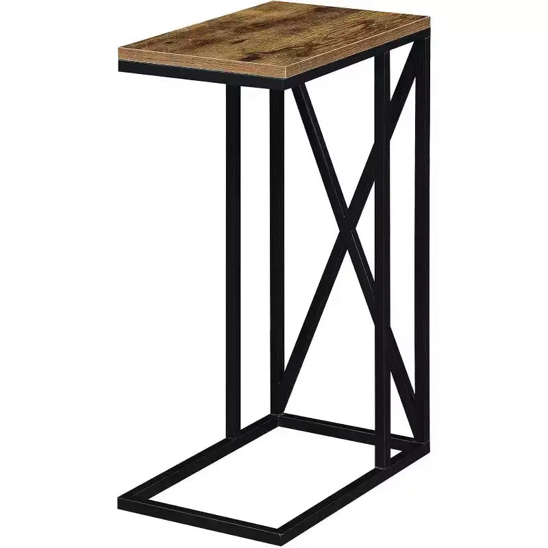 Tavolino rettangolare in legno a C, multicolore, 1 pezzo