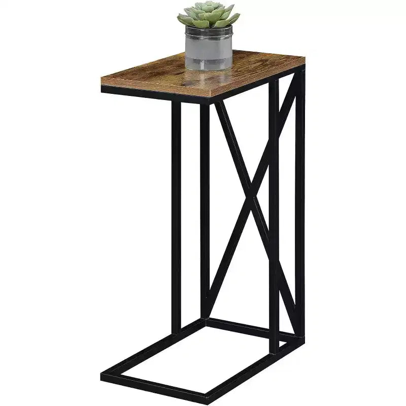 Tavolino rettangolare in legno a C, multicolore, 1 pezzo