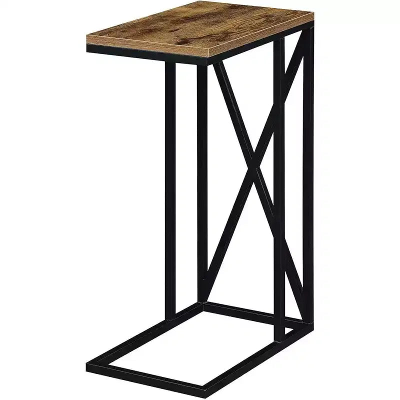 Tavolino rettangolare in legno a C, multicolore, 1 pezzo