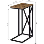 Tavolino rettangolare in legno a C, multicolore, 1 pezzo