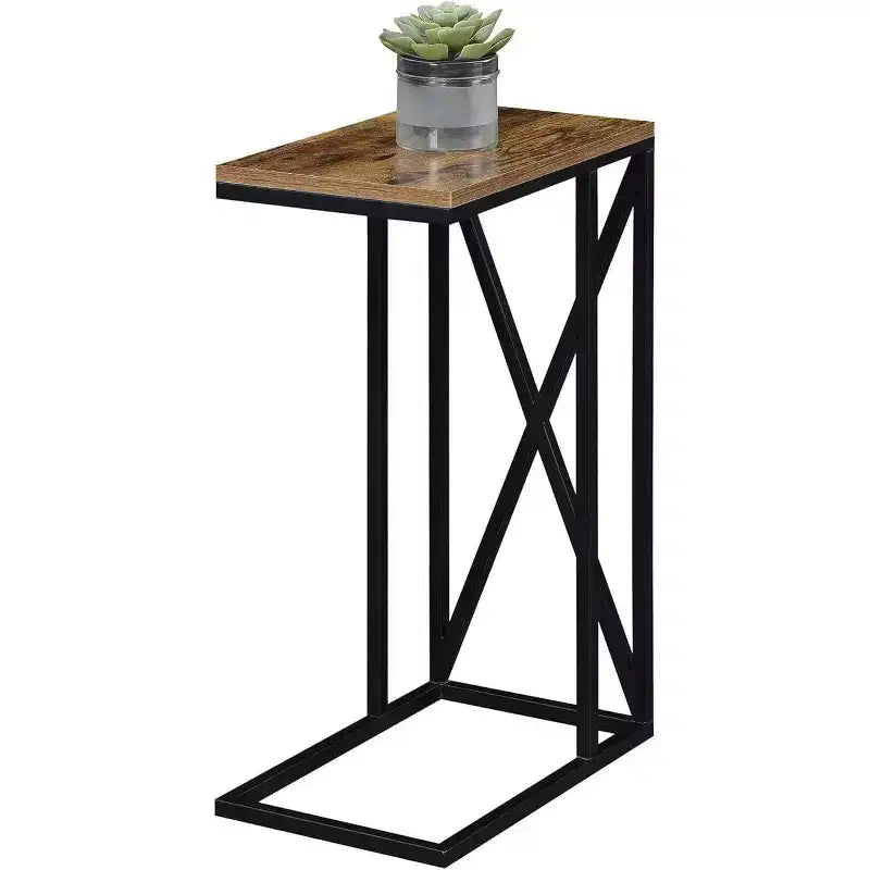 Tavolino rettangolare in legno a C, multicolore, 1 pezzo