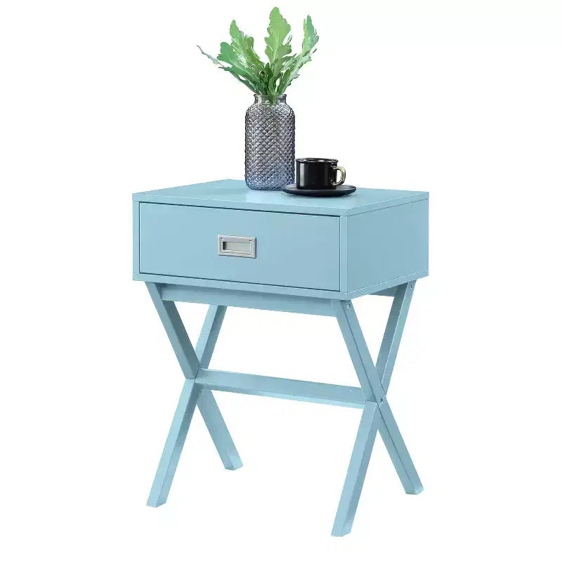 Tavolino rettangolare in legno a C, multicolore, 1 pezzo