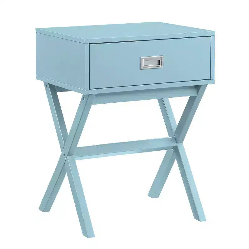 Tavolino rettangolare in legno a C, multicolore, 1 pezzo