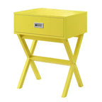 Tavolino rettangolare in legno a C, multicolore, 1 pezzo