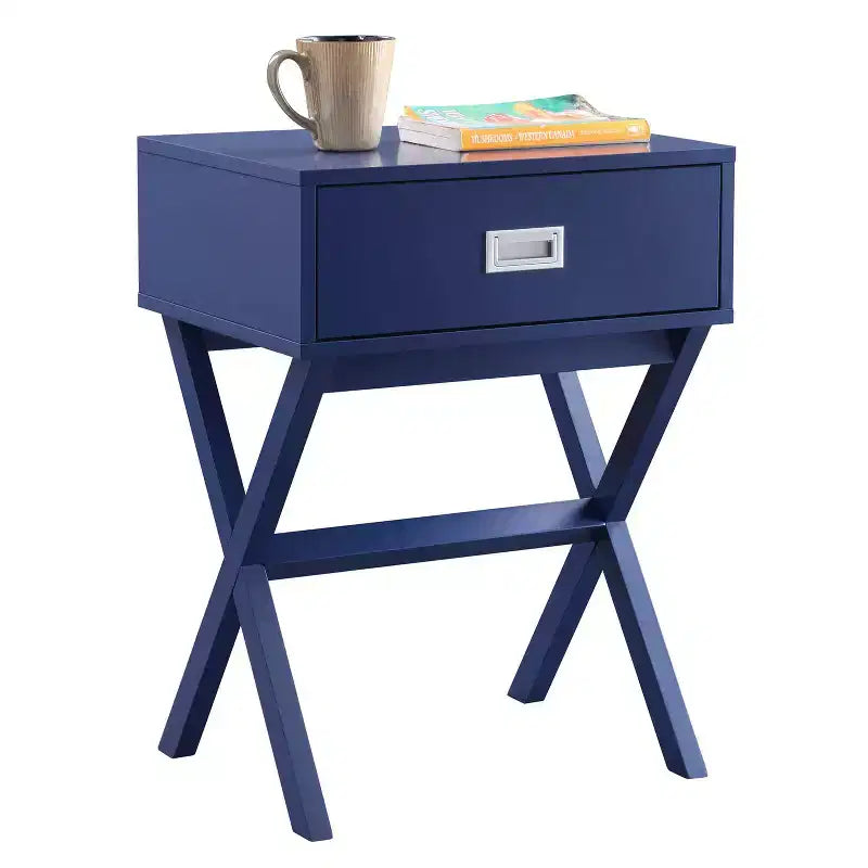 Tavolino rettangolare in legno a C, multicolore, 1 pezzo
