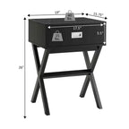 Tavolino rettangolare in legno a C, multicolore, 1 pezzo