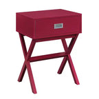 Tavolino rettangolare in legno a C, multicolore, 1 pezzo