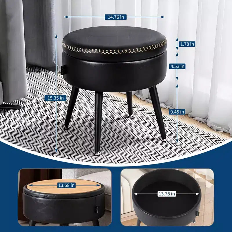 Pouf contenitore imbottito grigio, trapuntatura a rombi, senza braccioli, 1 posto