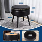 Pouf contenitore imbottito grigio, trapuntatura a rombi, senza braccioli, 1 posto