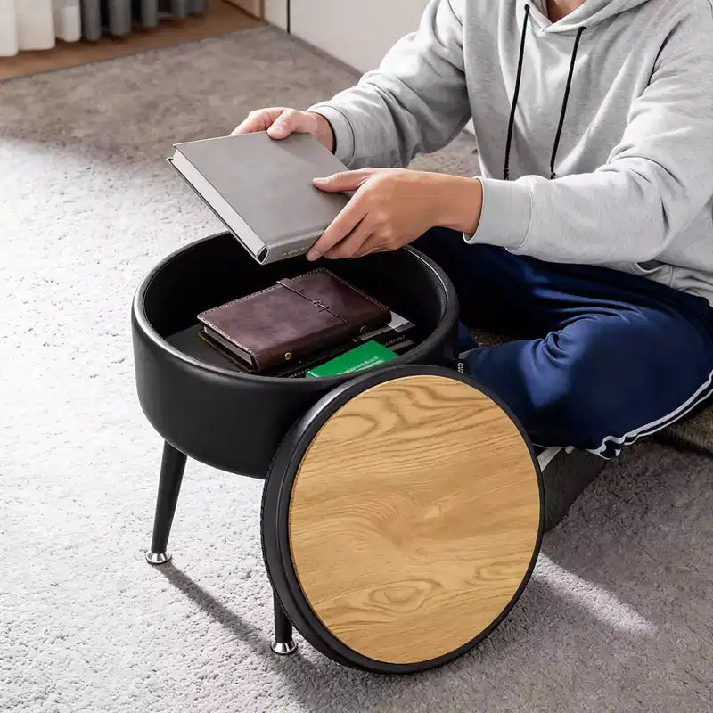 Pouf contenitore imbottito grigio, trapuntatura a rombi, senza braccioli, 1 posto
