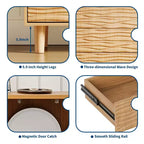Credenza/Buffet in teak marrone stile Mid-Century | 3 Cassetti e 2 Ante | 155 cm