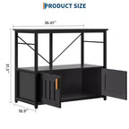 Supporto per acquario in metallo e legno nero/marrone/grigio – Montaggio a 2 persone, adatto a 150-190 L