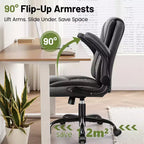 Sedia da ufficio ergonomica in pelle PU nera/marrone/grigia, sedile singolo