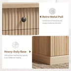 Scrivania direzionale White+Brown / in legno scanalato con schedario e cassetti – 1 Persona