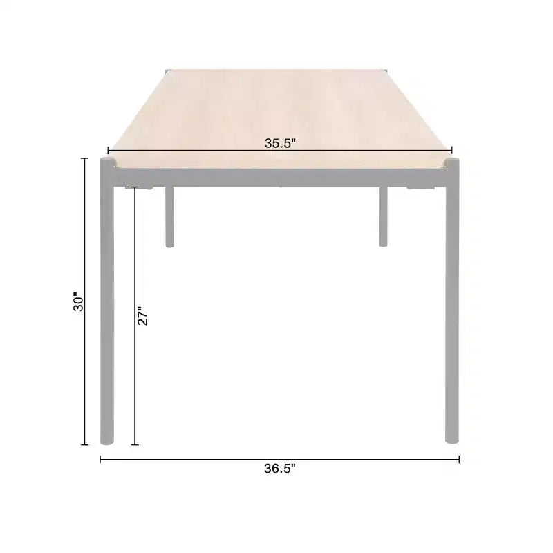 Set da pranzo rettangolare in rovere/nero, 6 posti, 7 pezzi