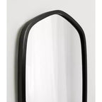 Specchio da Parete Esagonale con Cornice, Nero/Oro, 1 Pezzo