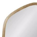 Specchio da Parete Esagonale con Cornice, Nero/Oro, 1 Pezzo