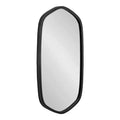 Specchio da Parete Esagonale con Cornice, Nero/Oro, 1 Pezzo
