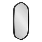 Specchio da Parete Esagonale con Cornice, Nero/Oro, 1 Pezzo