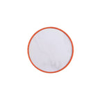 Set di tavolini da caffè e d'appoggio rotondi in finto marmo, 2 pezzi, crema / grigio crema / grigio / verde / arancione