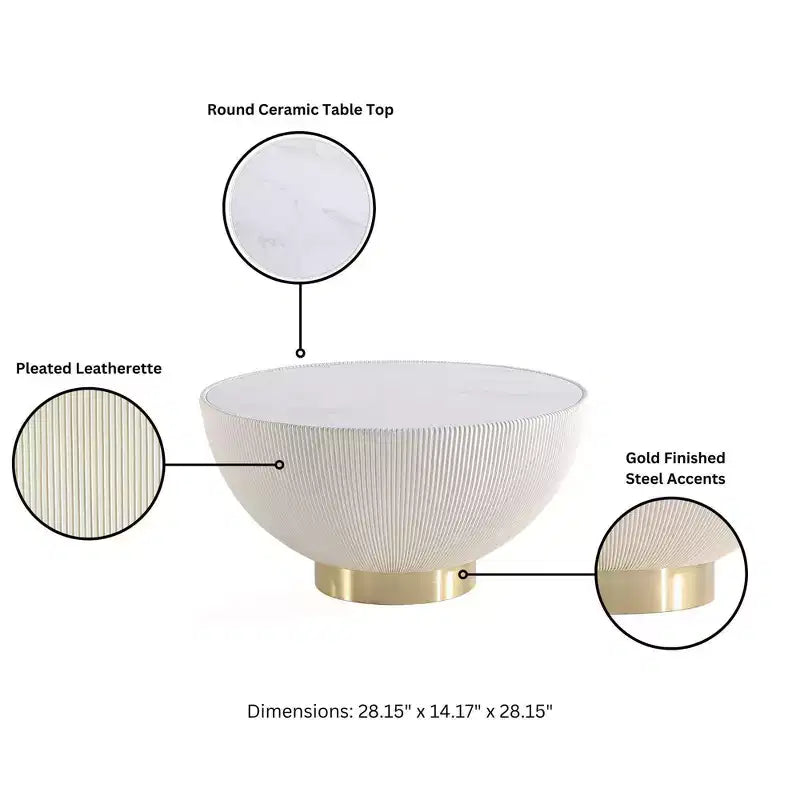 Set di tavolini da caffè e d'appoggio rotondi in finto marmo, 2 pezzi, crema / grigio crema / grigio / verde / arancione