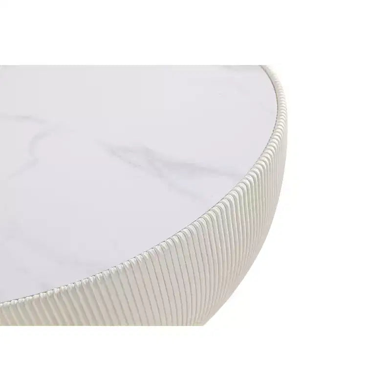 Set di tavolini da caffè e d'appoggio rotondi in finto marmo, 2 pezzi, crema / grigio crema / grigio / verde / arancione
