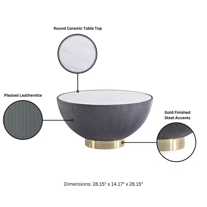 Set di tavolini da caffè e d'appoggio rotondi in finto marmo, 2 pezzi, crema / grigio crema / grigio / verde / arancione