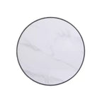 Set di tavolini da caffè e d'appoggio rotondi in finto marmo, 2 pezzi, crema / grigio crema / grigio / verde / arancione